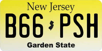 NJ license plate B66PSH
