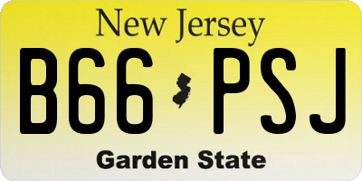 NJ license plate B66PSJ