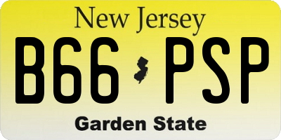 NJ license plate B66PSP