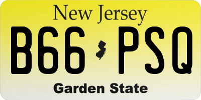 NJ license plate B66PSQ
