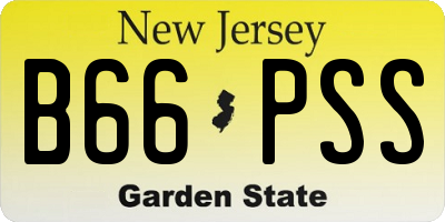 NJ license plate B66PSS