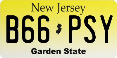 NJ license plate B66PSY