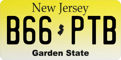 NJ license plate B66PTB
