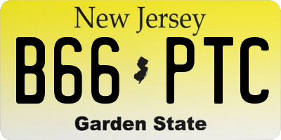 NJ license plate B66PTC
