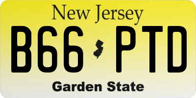NJ license plate B66PTD