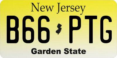 NJ license plate B66PTG