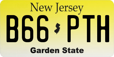 NJ license plate B66PTH