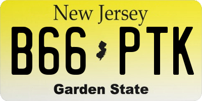 NJ license plate B66PTK