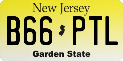 NJ license plate B66PTL