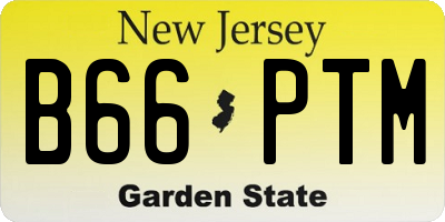NJ license plate B66PTM