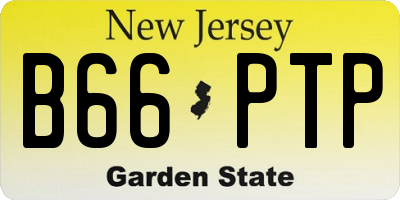 NJ license plate B66PTP