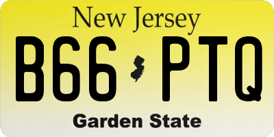 NJ license plate B66PTQ