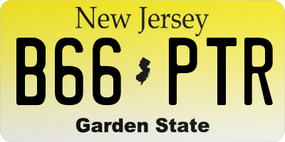NJ license plate B66PTR