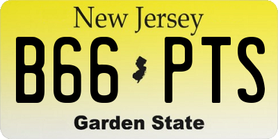 NJ license plate B66PTS