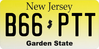 NJ license plate B66PTT