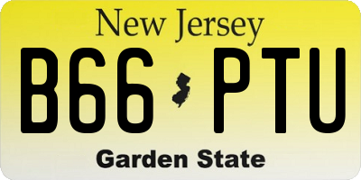 NJ license plate B66PTU