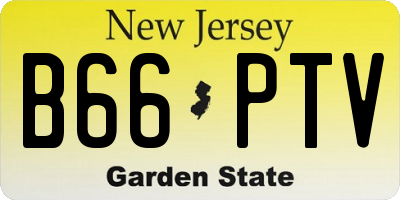 NJ license plate B66PTV