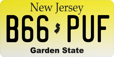 NJ license plate B66PUF