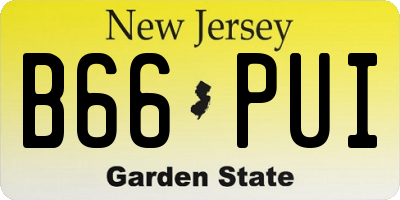NJ license plate B66PUI