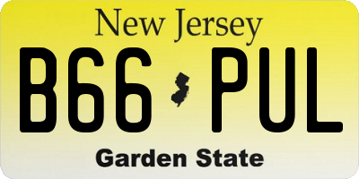 NJ license plate B66PUL