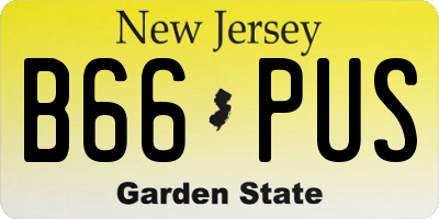NJ license plate B66PUS