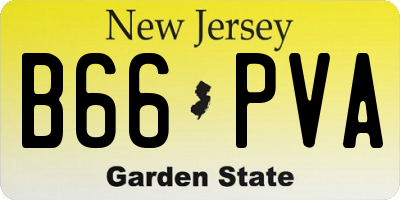 NJ license plate B66PVA