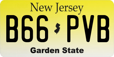 NJ license plate B66PVB