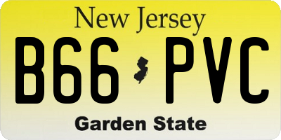 NJ license plate B66PVC
