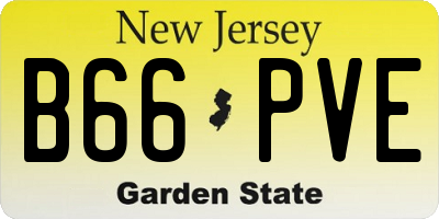 NJ license plate B66PVE