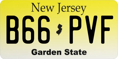 NJ license plate B66PVF
