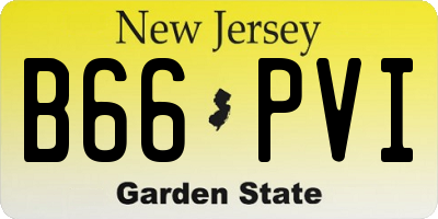 NJ license plate B66PVI