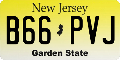 NJ license plate B66PVJ