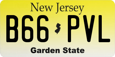 NJ license plate B66PVL