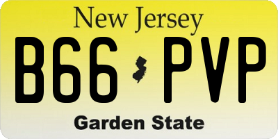 NJ license plate B66PVP