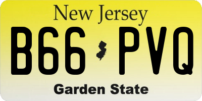 NJ license plate B66PVQ