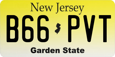 NJ license plate B66PVT