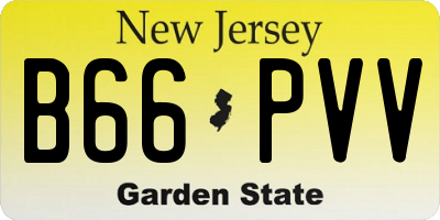 NJ license plate B66PVV
