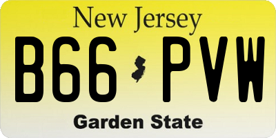 NJ license plate B66PVW