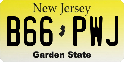 NJ license plate B66PWJ