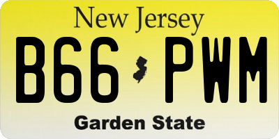 NJ license plate B66PWM