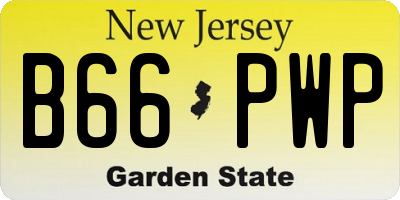 NJ license plate B66PWP