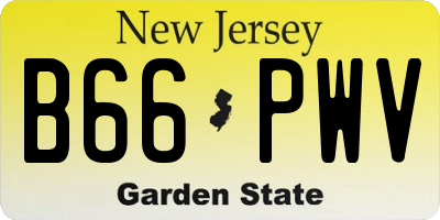 NJ license plate B66PWV