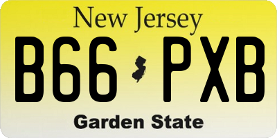 NJ license plate B66PXB