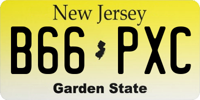 NJ license plate B66PXC