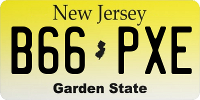 NJ license plate B66PXE