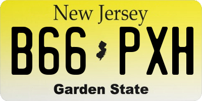 NJ license plate B66PXH