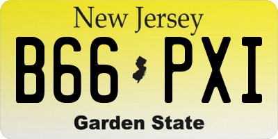NJ license plate B66PXI