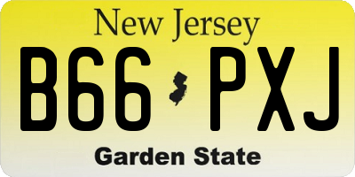 NJ license plate B66PXJ