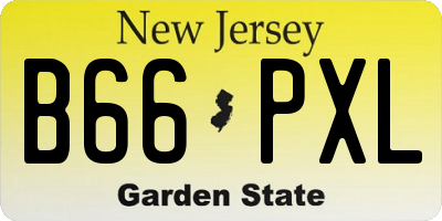 NJ license plate B66PXL