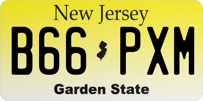 NJ license plate B66PXM
